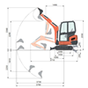 Kubota KX016-4 Minigraver 1600kg incl. volle tank.
